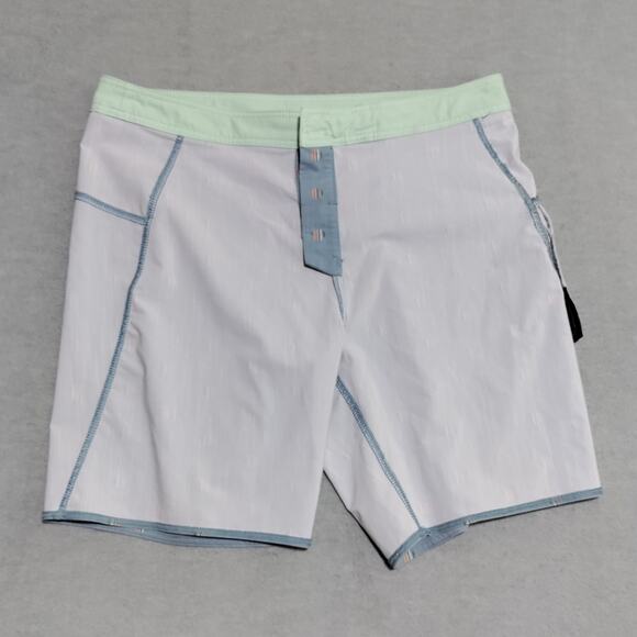 Roark Swim Trunks Board Shorts Mens 36 Savage Series 9" Blue Green Geometric - Picture 7 of 14